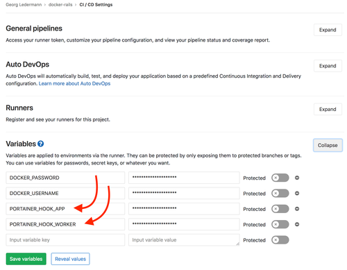 GitLab variables